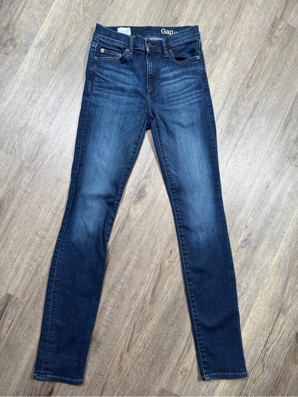 GAP Resolution Slim Straight Women's Jeans - Dark Wash Blue - Size 25 Regular